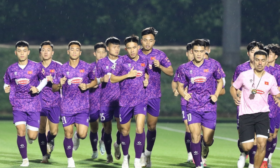 U23 Việt Nam hào hứng tập luyện, sẵn sàng đấu U23 Jordan