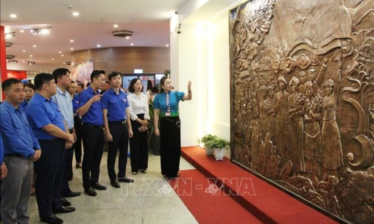 Bas-relief artwork on the Dien Bien Phu Victory inaugurated