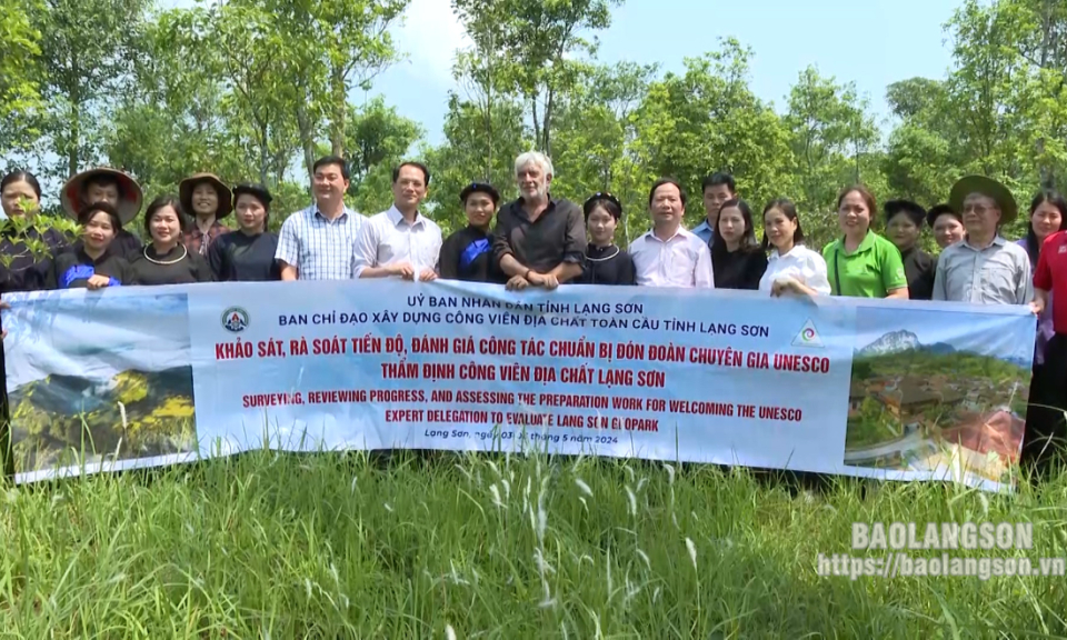 rà soát tiến độ, đánh giá công tác chuẩn bị đón Đoàn chuyên gia UNESCO thẩm định Công viên địa chất Lạng