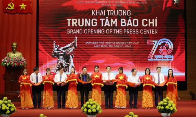 Khai trương Trung tâm Báo chí Kỷ niệm 70 năm Chiến thắng Điện Biên Phủ