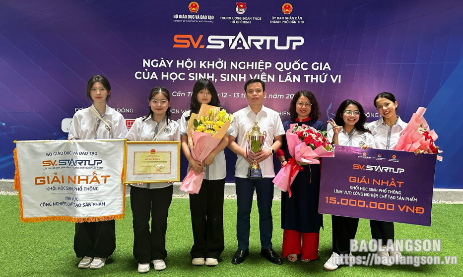 2 Lang Son student projects won prizes at the 2024 Student Startup Ideas Contest