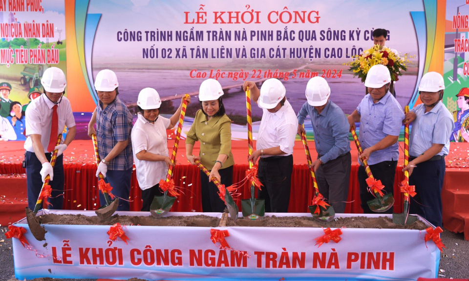 Cao Lộc: Khởi công xây dựng Ngầm tràn Nà Pinh trị giá 4 tỷ đồng nối 2 xã Tân Liên – Gia Cát