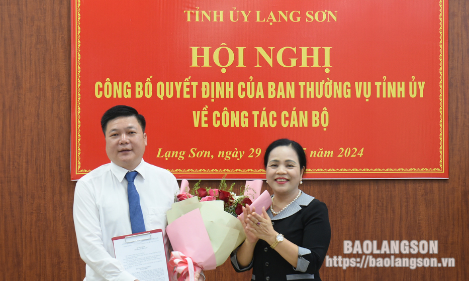 Công bố quyết định của Ban Thường vụ Tỉnh ủy về công tác cán bộ