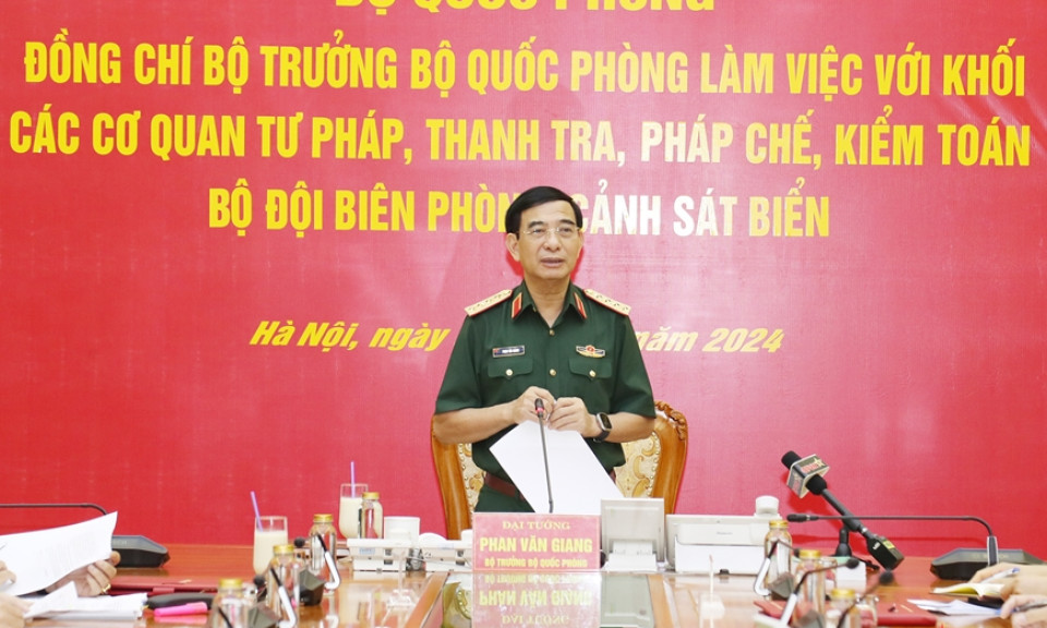 Đại tướng Phan Văn Giang: Tuyệt đối không để xảy ra tiêu cực, tham nhũng, sách nhiễu cơ quan, đơn vị