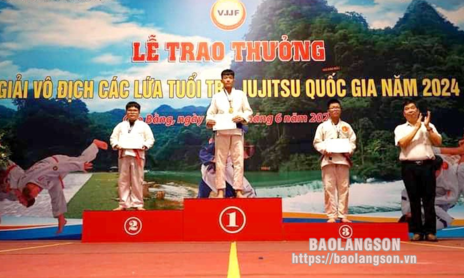 Đoàn Lạng Sơn đoạt 5 huy chương tại Giải Vô địch các lứa tuổi trẻ Jujitsu quốc gia năm 2024