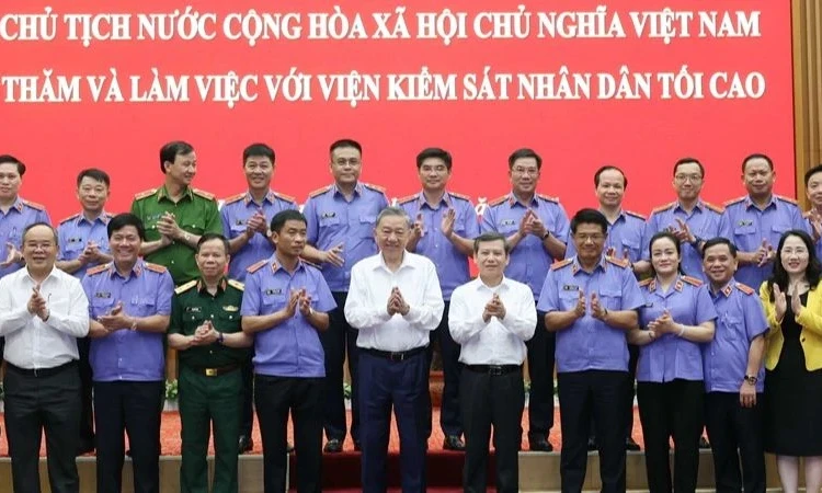 Chủ tịch nước Tô Lâm thăm, làm việc với Viện Kiểm sát nhân dân tối cao