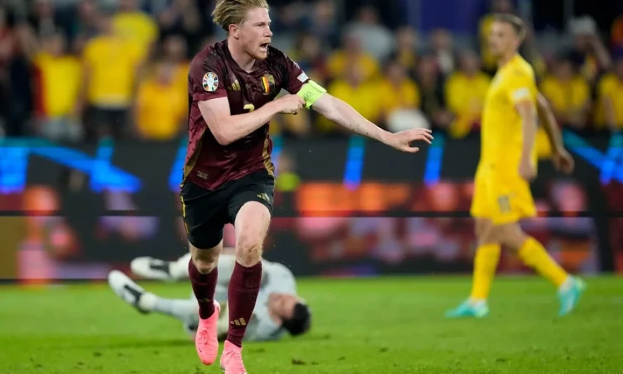 EURO 2024: De Bruyne ấn định chiến thắng của Bỉ trước Romania