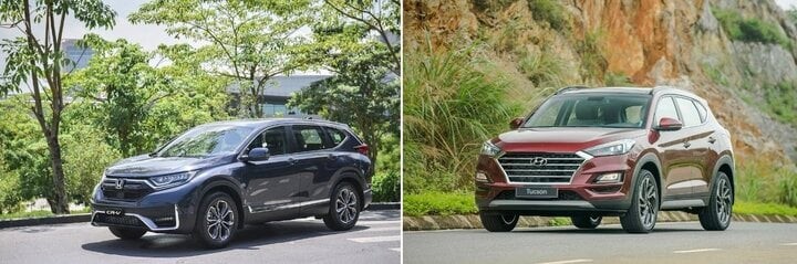 Honda CR-V và Hyundai Tucson đời 2020 đều thuộc thế hệ cũ.