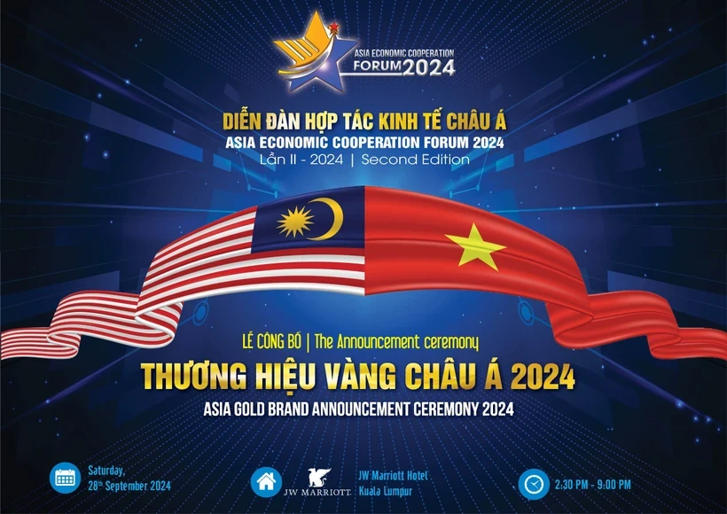 “Diễn đàn Hợp tác Kinh tế châu Á 2024” - lần thứ 2 sẽ được tổ chức vào 28/9/2024 tới đây, tại Trung tâm Thủ đô Kuala Lumpur (Malaysia). (Ảnh: PV/Vietnam+)