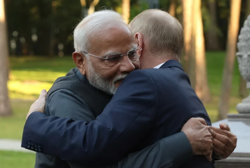 Tổng thống Nga Vladimir Putin đã có cuộc hội đàm với Thủ tướng Ấn Độ Narendra Modi. (Nguồn: AFP/Getty Images)