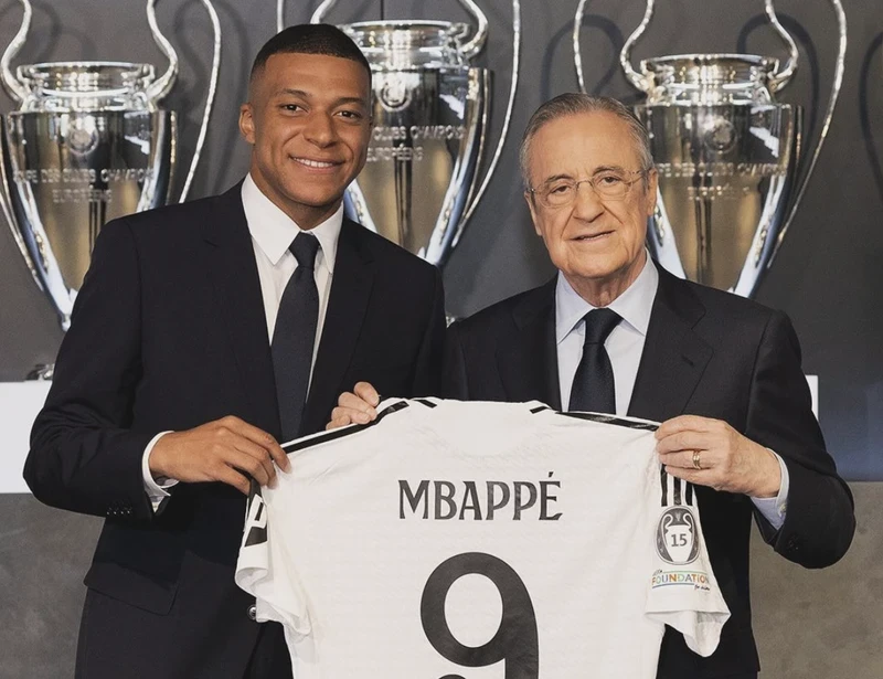 Kylian Mbappe sẽ khoác áo số 9 tại Real Madrid. (Ảnh: Real Madrid)