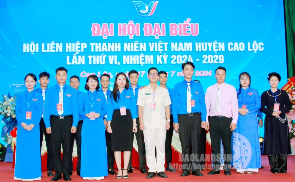 Ủy ban Hội Liên hiệp Thanh niên Việt Nam huyện Cao Lộc khóa VI, nhiệm kỳ 2024 - 2029 ra mắt tại đại hội