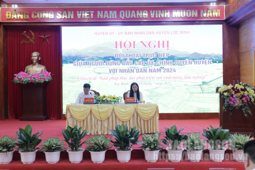 Lãnh đạo Huyện ủy, UBND huyện Lộc Bình trao đổi, làm rõ một số nội dung liên quan đến kiến nghị của người dân