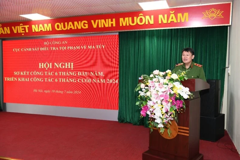 Trung tướng Nguyễn Văn Viện chỉ đạo tại hội nghị sơ kết 6 tháng đầu năm 2024.