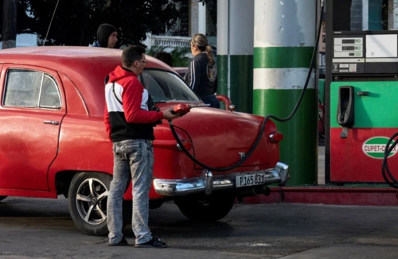 Một trạm xăng ở La Habana (Cuba). (Ảnh: AFP/TTXVN)