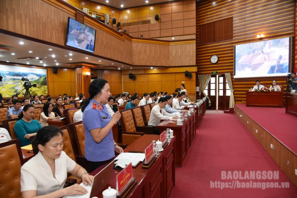 
Đại biểu HĐND tỉnh chất vấn lãnh đạo Sở Tài nguyên và Môi trường 
