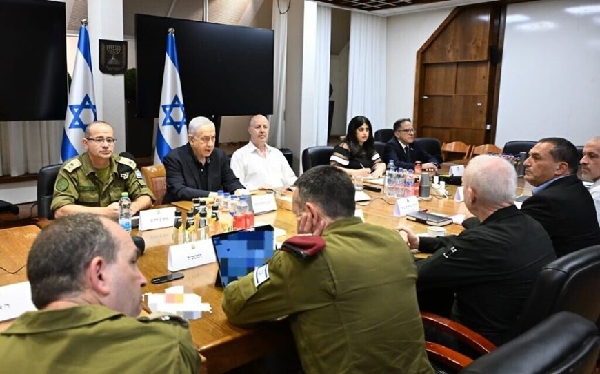 Thủ tướng Israel Benjamin Netanyahu triệu tập cuộc họp khẩn với Nội các an ninh ngày 28-7. Ảnh: The Times of Israel 