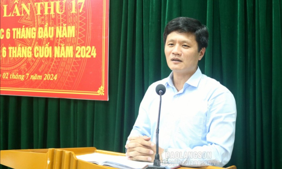 Hội nghị Ban Chấp hành Đảng bộ huyện Tràng Định lần thứ 17