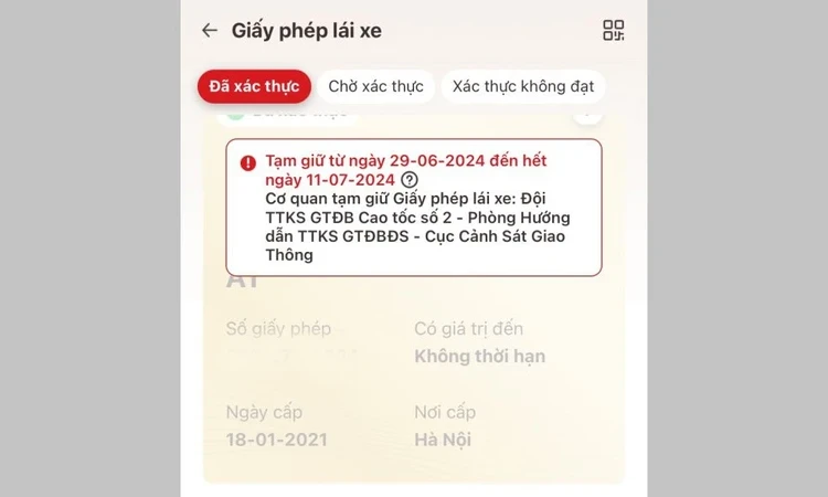 Tước giấy phép lái xe trên môi trường điện tử là như thế nào?