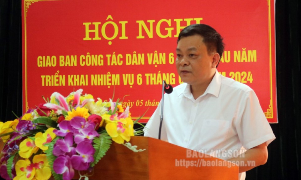 Giao ban công tác dân vận 6 tháng đầu năm 2024