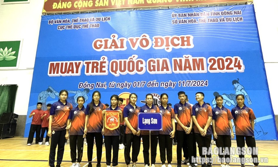 Vận động viên Lạng Sơn đoạt 5 huy chương tại Giải vô địch Muay trẻ quốc gia năm 2024