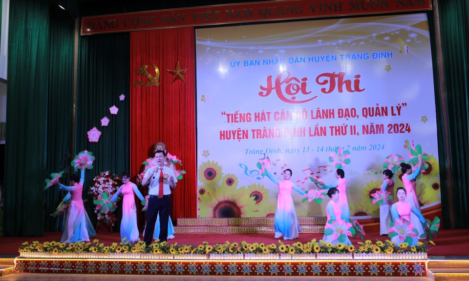 33 đơn vị tham dự Hội thi Tiếng hát lãnh đạo, quản lý huyện Tràng Định lần thứ II năm 2024