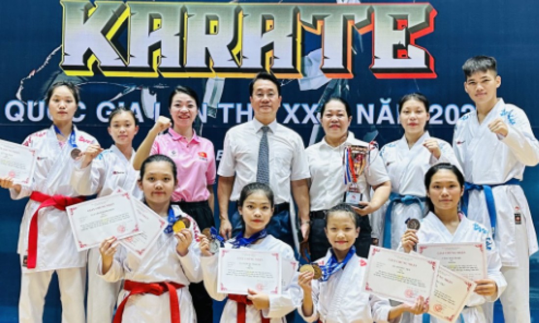 Đoàn Lạng Sơn đoạt 6 huy chương tại Giải vô địch các câu lạc bộ Karate quốc gia lần thứ XXIV năm 2024