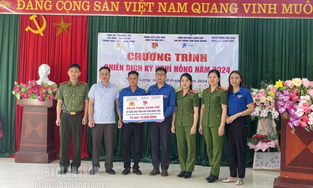 Cụm thi đua số 4, Đoàn Khối các cơ quan tỉnh tổ chức hoạt động tình nguyện tại huyện Văn Lãng