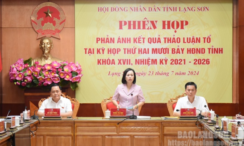 Kỳ họp thứ 27, HĐND tỉnh khóa XVII: Phiên họp phản ánh kết quả thảo luận tổ