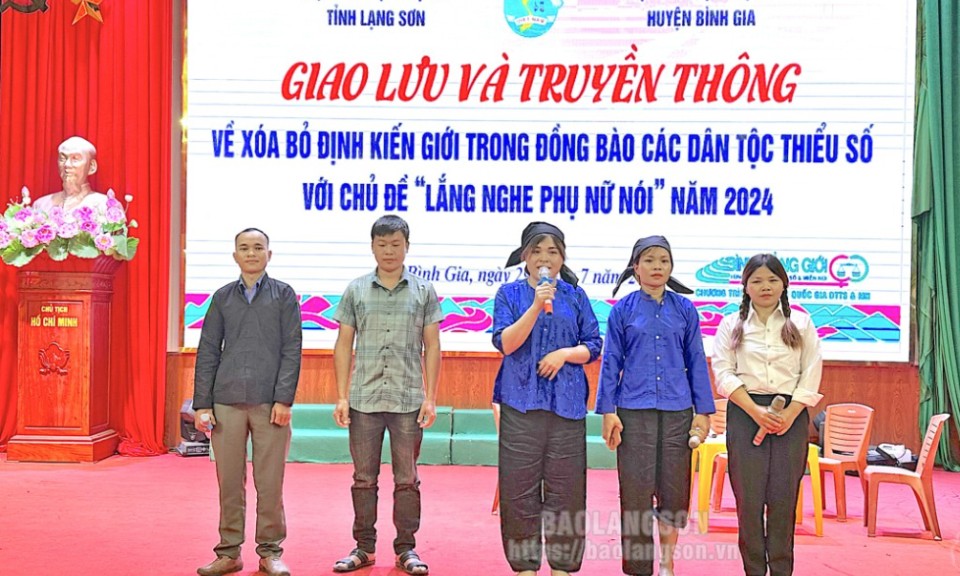 Giao lưu và truyền thông về xóa bỏ định kiến giới trong đồng bào các dân tộc thiểu số  tại huyện Bình Gia