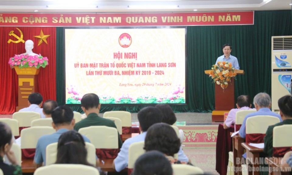 Đánh giá công tác mặt trận 6 tháng đầu năm và thống nhất Đề án nhân sự Ủy ban MTTQ tỉnh khóa XV, nhiệm kỳ 2024 – 2029