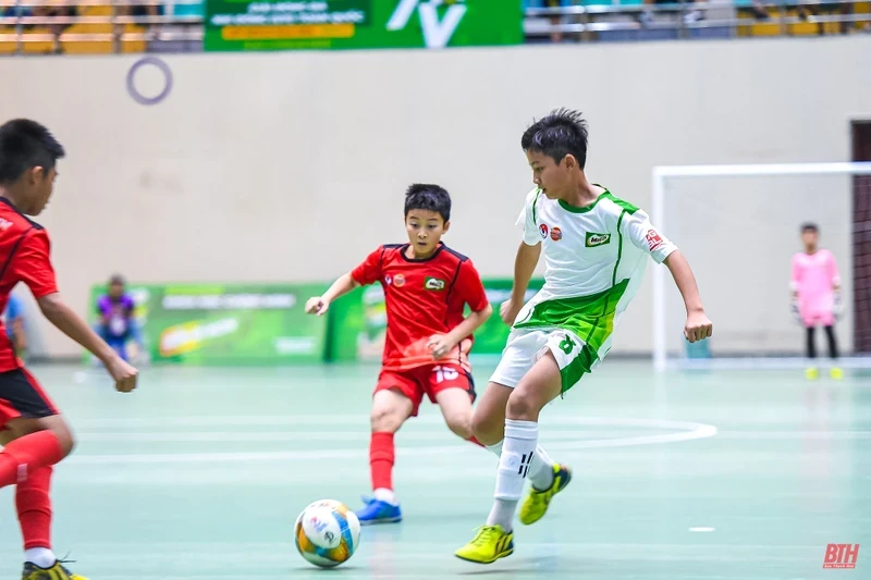 U11 Việt Hùng Thanh Hoá có chiến thắng ấn tượng trước Hải Dương để giành vé vào tứ kết. (Ảnh: Báo Thanh Hóa)