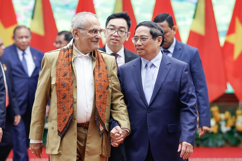 Tổng thống Jose Ramos-Horta cảm ơn sự đón tiếp nồng hậu, thân tình của lãnh đạo và nhân dân Việt Nam - Ảnh: VGP/Nhật Bắc