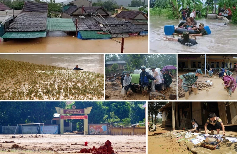 Thiên tai gây thiệt hại lớn về người, tài sản của nhân dân và công trình cơ sở hạ tầng, ảnh hưởng không nhỏ đến sản xuất kinh doanh và đời sống của người dân. (Ảnh: VGP)