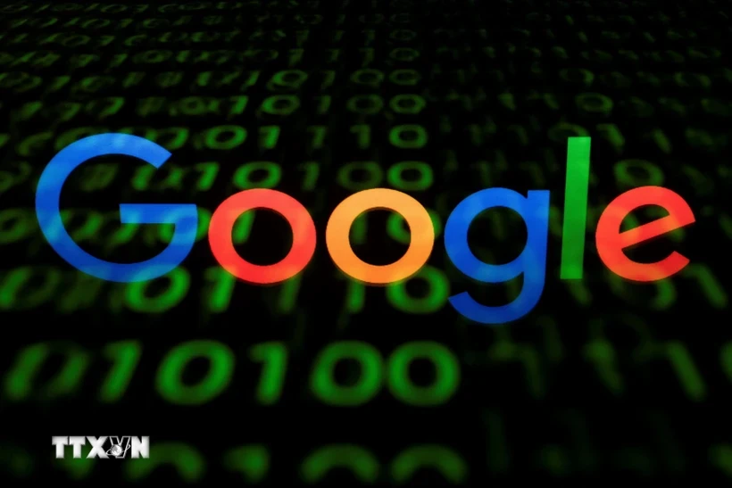 Biểu tượng của Google trên màn hình máy tính bảng. (Ảnh: AFP/TTXVN)