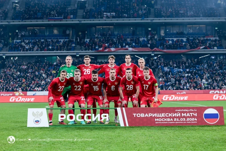 Đội tuyển bóng đá Nga. (Ảnh: The Football Union Of Russia)