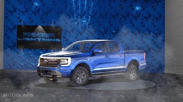 Ford Ranger phiên bản thuần điện được cho là sẽ trông giống một chiếc F-150 Lightning thu nhỏ. Ảnh: AutoYa.