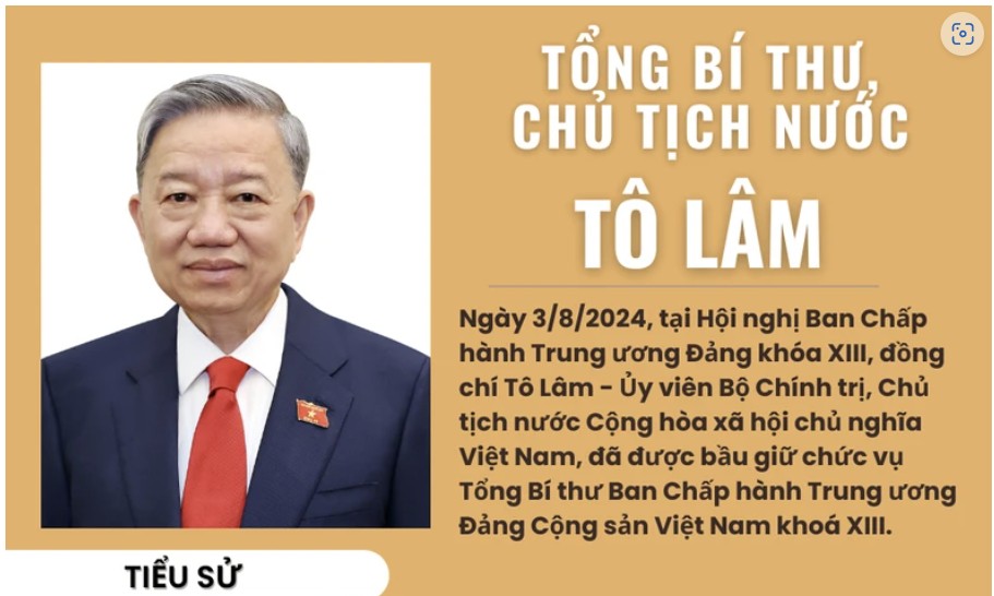 [Infographic] Tiểu sử Tổng Bí thư, Chủ tịch nước Tô Lâm