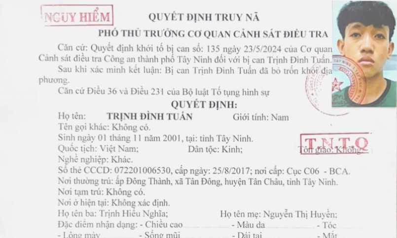 Truy nã toàn quốc 2 đối tượng cố ý gây thương tích