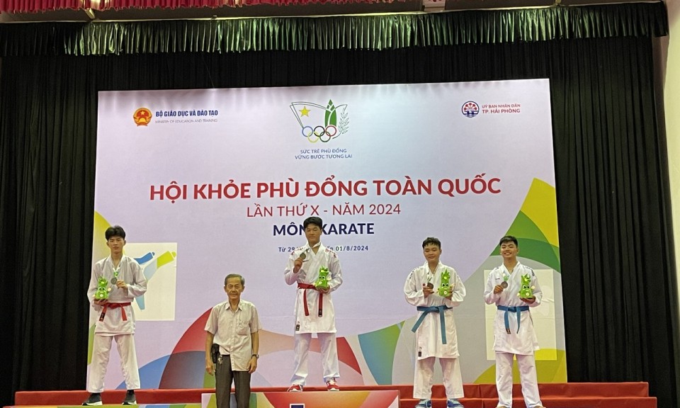 Đoàn thể thao học sinh Lạng Sơn giành 88 huy chương tại Hội khoẻ Phù Đổng toàn quốc