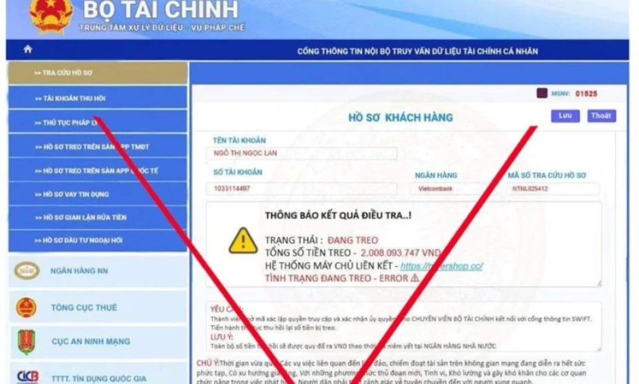 Khuyến cáo việc giả mạo văn bản, con dấu và website của Bộ Tài chính