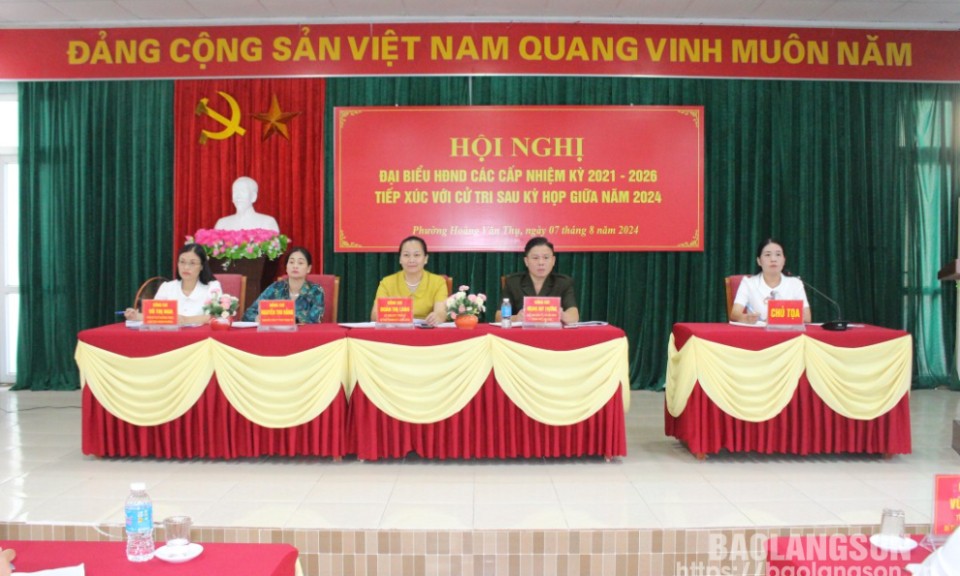 Đại biểu HĐND ba cấp tiếp xúc cử tri phường Hoàng Văn Thụ sau kỳ họp thường lệ giữa năm