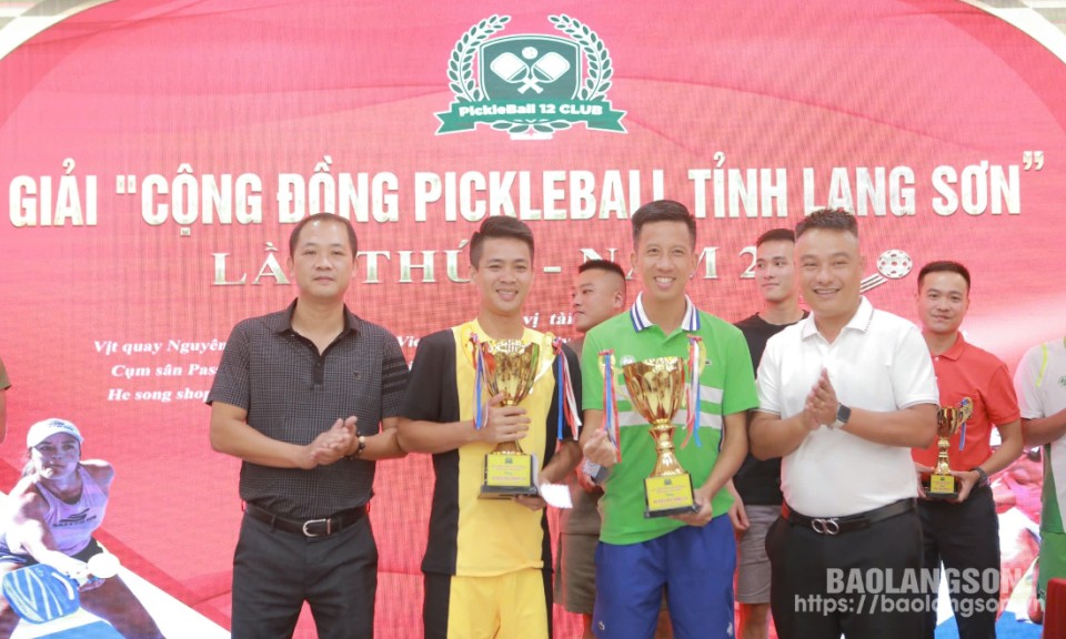 Hơn 40 câu lạc bộ tham gia giải Cộng đồng Pickleball tỉnh Lạng Sơn lần thứ nhất