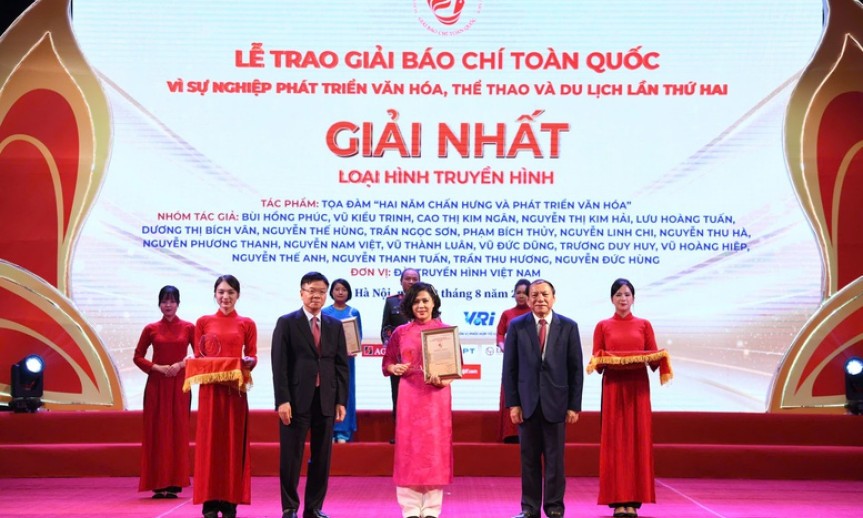 Trao Giải Báo chí toàn quốc 'Vì sự nghiệp phát triển văn hóa, thể thao và du lịch' lần thứ hai