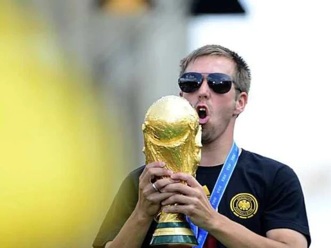 Lahm với danh hiệu World Cup 2014. (Nguồn: AFP)