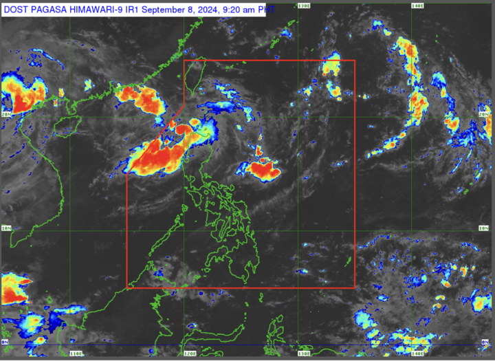 PAGASA dự báo 2 vùng áp thấp có thể hình thành báo trong tháng 9 gần Philippines. (Ảnh: PAGASA)