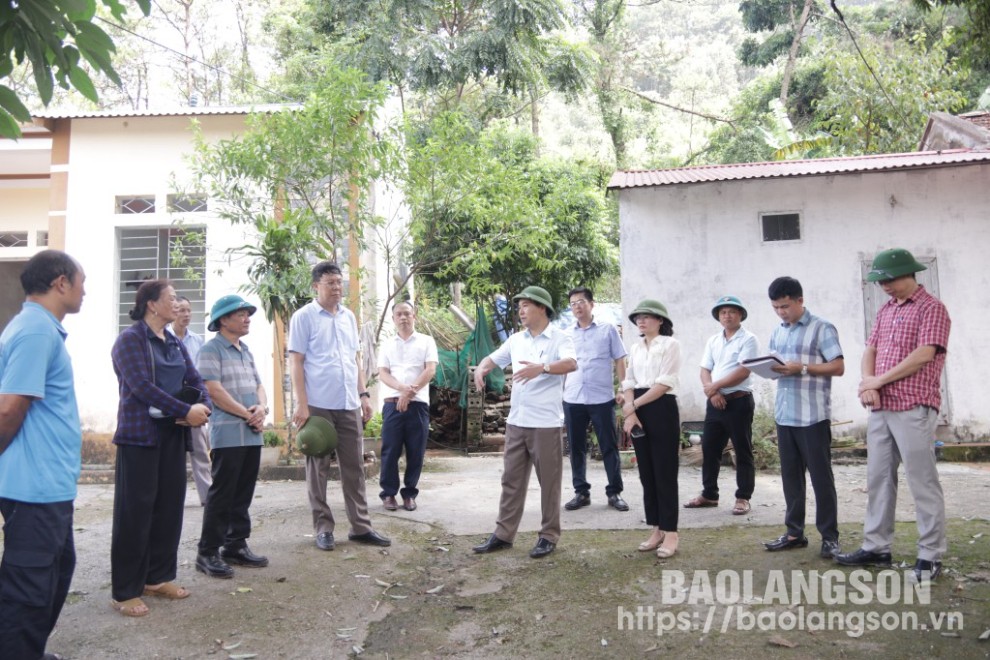 Lãnh đạo Ban Chỉ huy phòng, chống thiên tai và tìm kiếm cứu nạn tỉnh yêu cầu các đơn vị liên quan triển khai một số biện pháp ứng phó sạt lở đất tại điểm sạt lở thị trấn Na Dương, huyện Lộc Bình