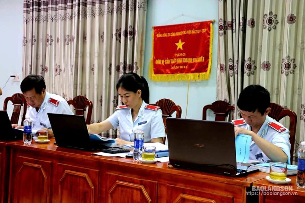 Đoàn Thanh tra BHXH tỉnh thanh tra chuyên ngành về việc chấp hành đóng BHXH, BHYT, BHTN tại Công ty cổ phần vật liệu xây dựng và kinh doanh tổng hợp - VVMI, xã Tân Mỹ, huyện Văn Lãng (tháng 7/2024)