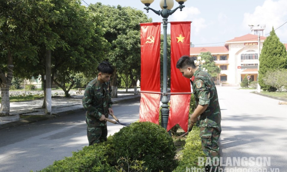 Bộ Chỉ huy Quân sự tỉnh xây dựng doanh trại  chính quy, sáng, xanh, sạch, đẹp