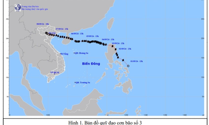Trung tâm Dự báo khí tượng thủy văn phát bản tin cuối cùng về cơn bão số 3